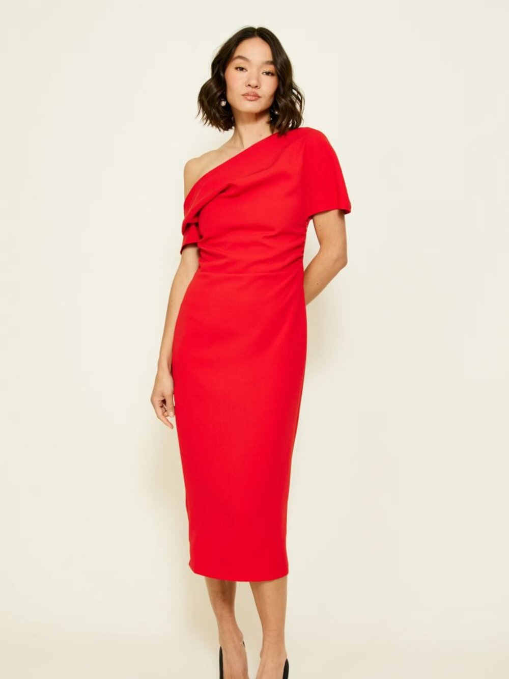 Line & Dot Midi Dress